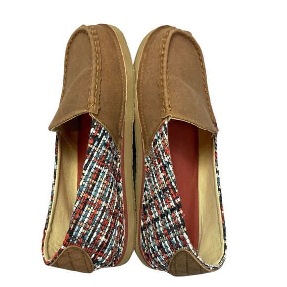 Twisted X Women's Slip-On Loafer, Moc Toe Leather/ Fabric  Tan 9.5 M - Picture 5 of 16